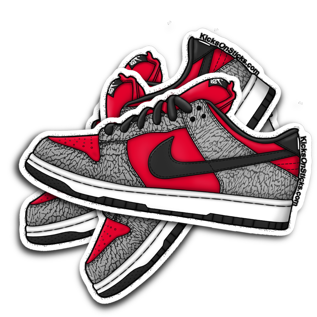 SB Dunk Low "Supreme Red" Sneaker Sticker
