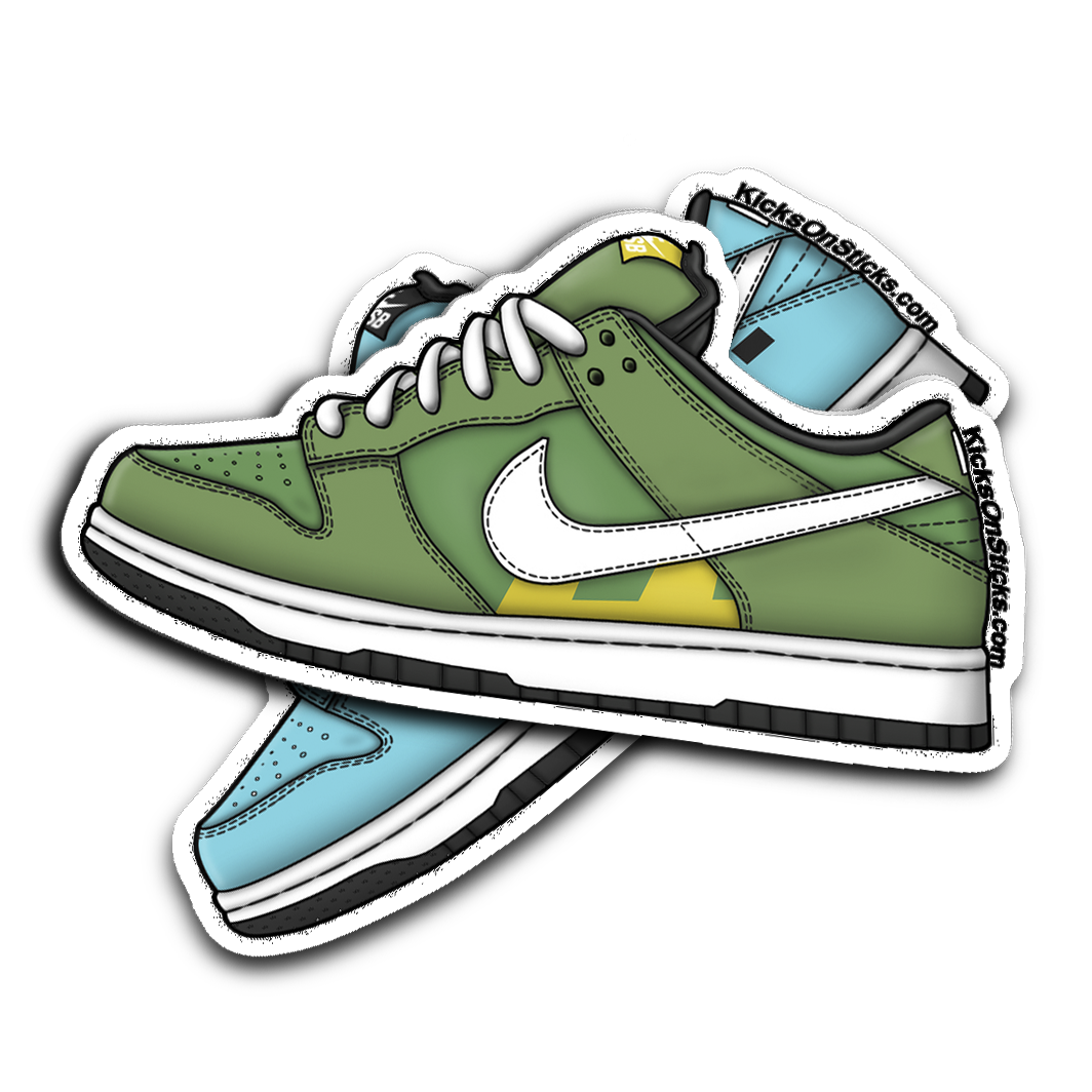 SB Dunk Low "Green Taxi" Sneaker Sticker