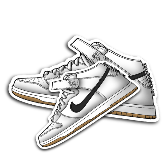 SB Dunk Mid "Orange Label White" Sneaker Sticker