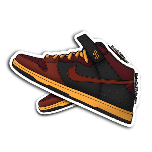 SB Dunk Mid "Ostrich Team Red" Sneaker Sticker