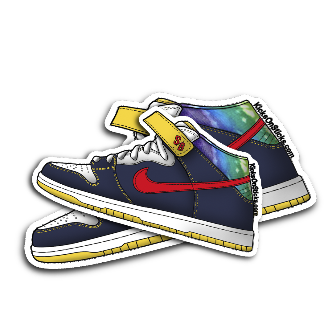 SB Dunk Mid "Tie Dye" Sneaker Sticker