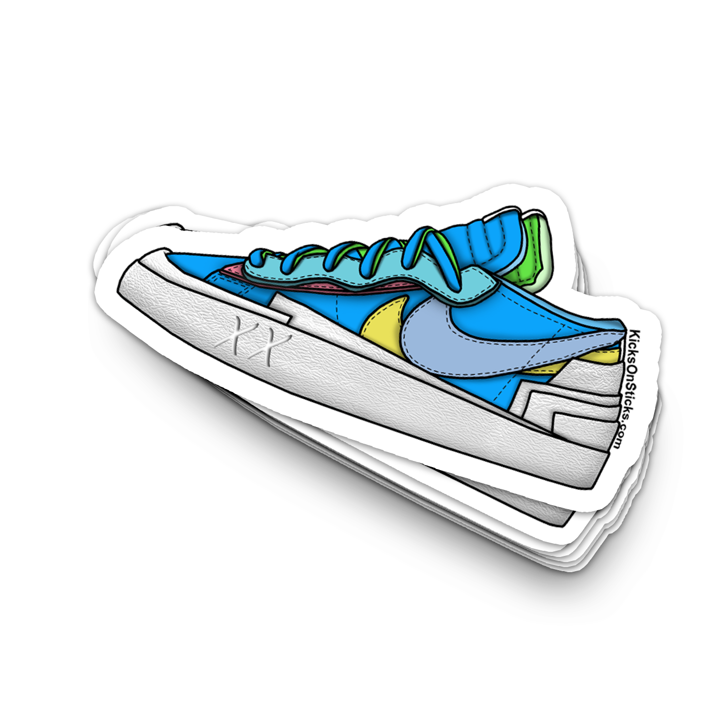 Sacai Blazer Low "KAWS Blue" Sneaker Sticker