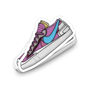 Sacai Blazer Low "KAWS Purple" Sneaker Sticker