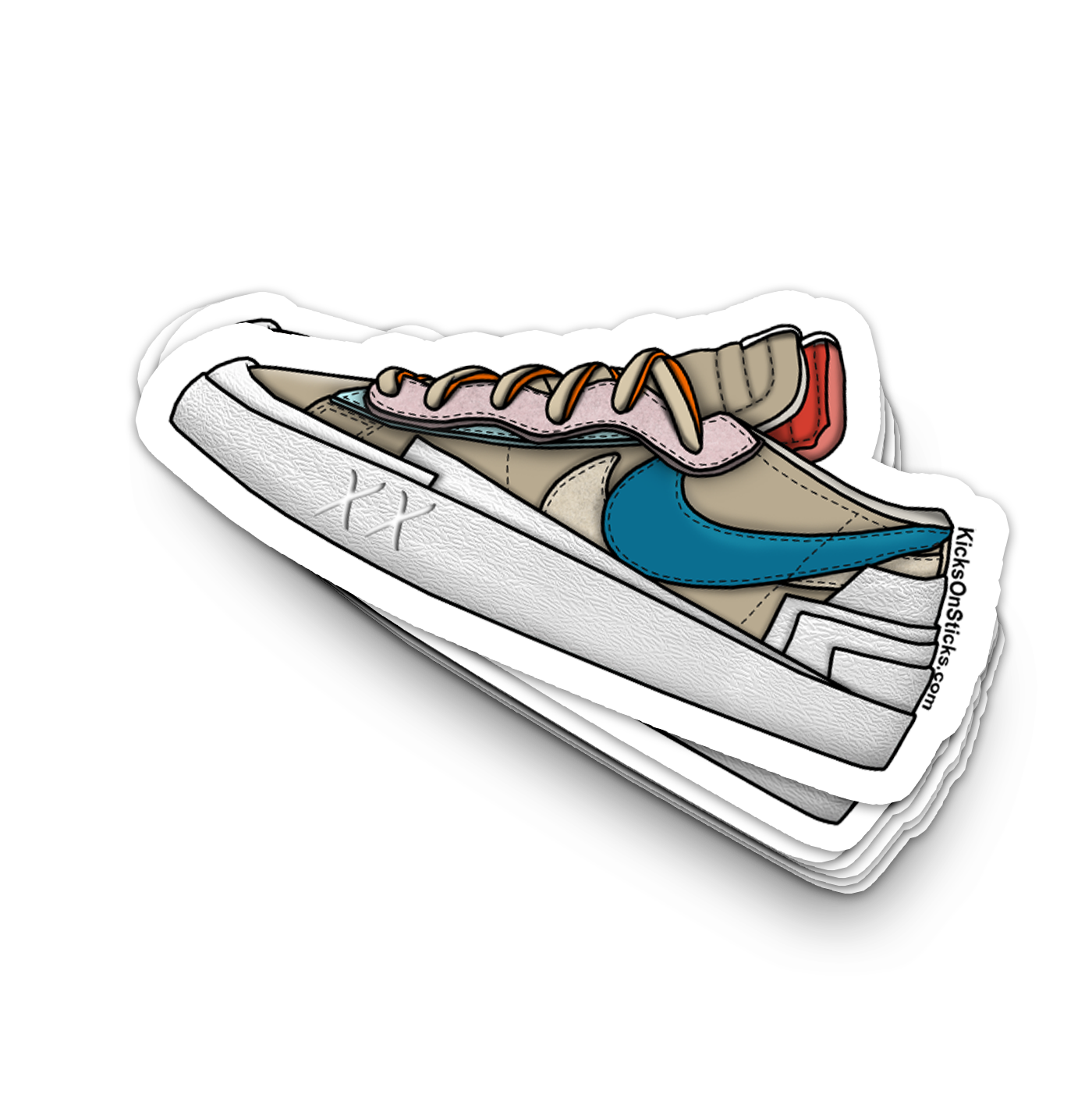 Sacai Blazer Low "KAWS Reed" Sneaker Sticker