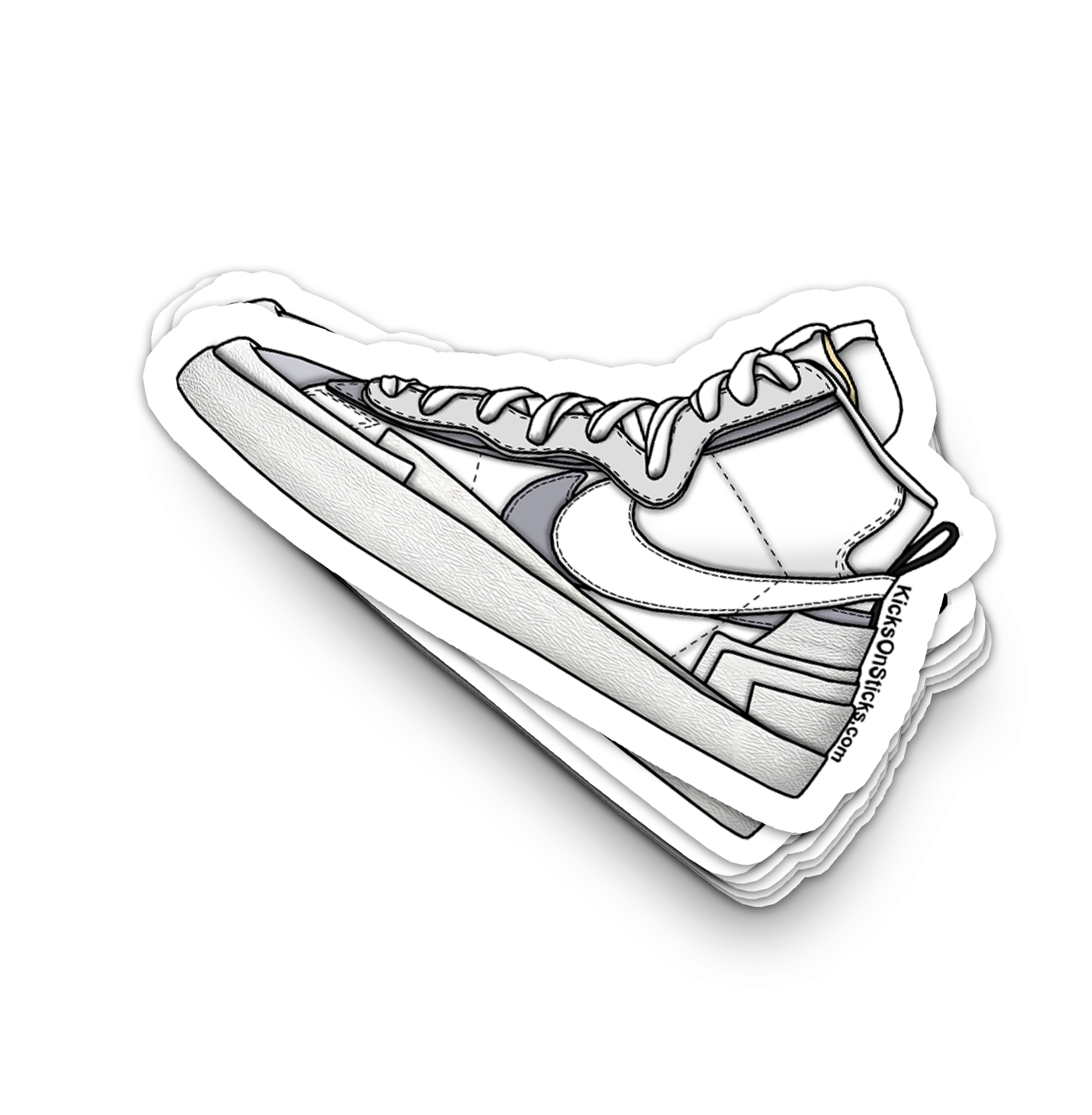 Sacai Blazer "White Grey" Sneaker Sticker