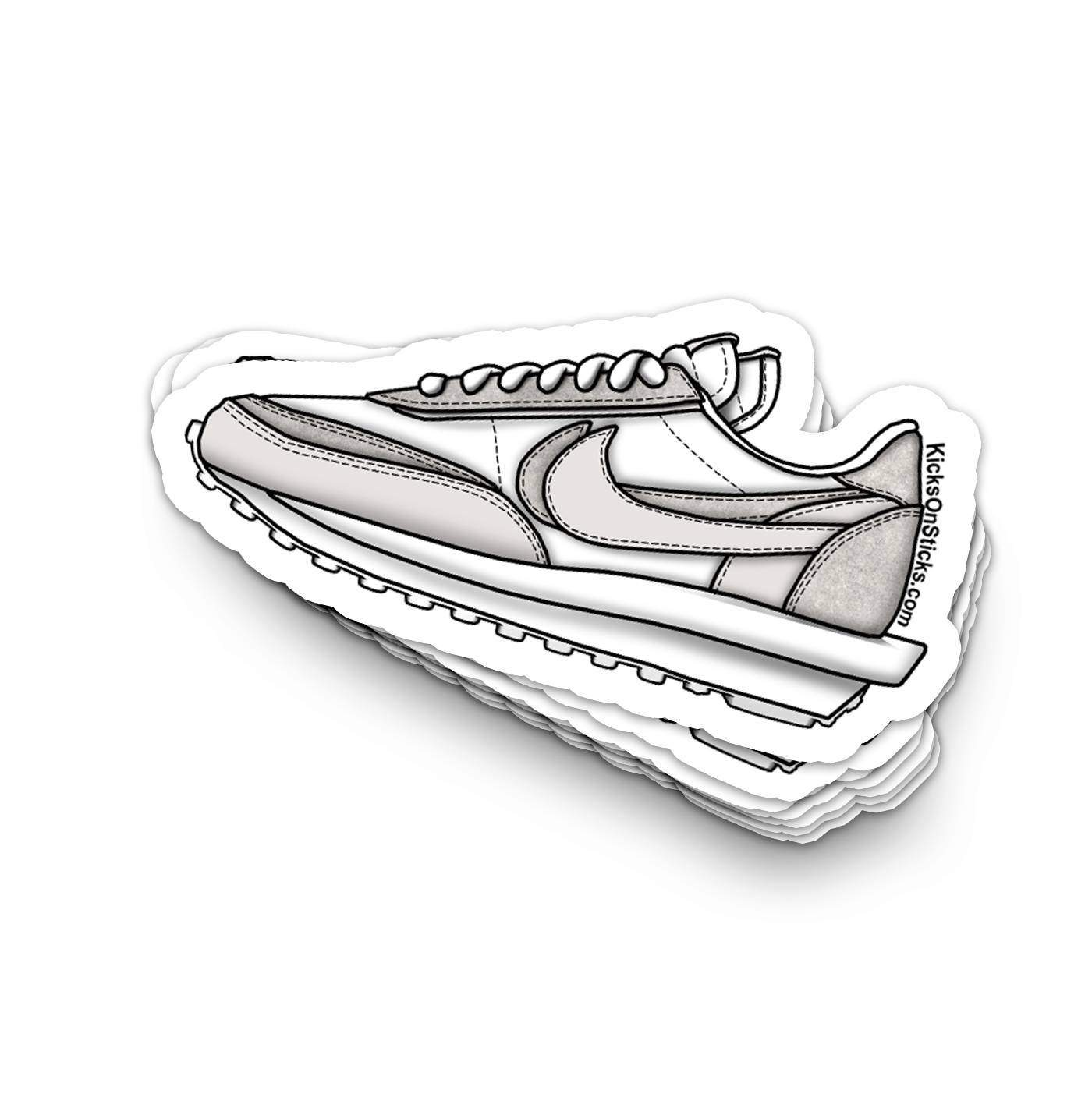Sacai Waffle "Nylon White" Sneaker Sticker