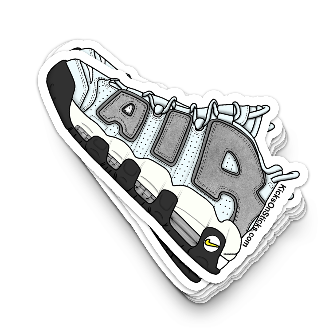 Uptempo "Grey Suede" Sneaker Sticker