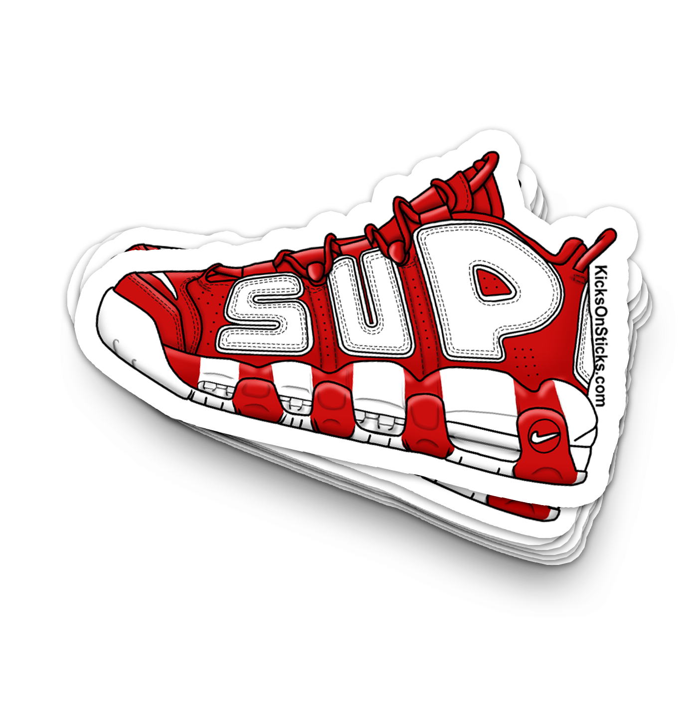 Uptempo "Supreme Red" Sneaker Sticker