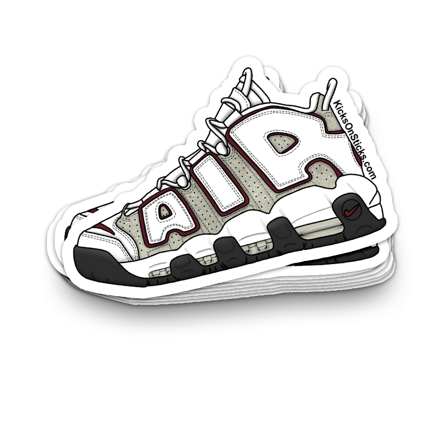 Uptempo "Team Red" Sneaker Sticker