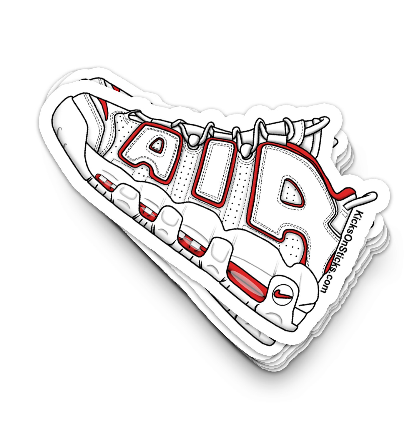 Uptempo "White Red" Sneaker Sticker