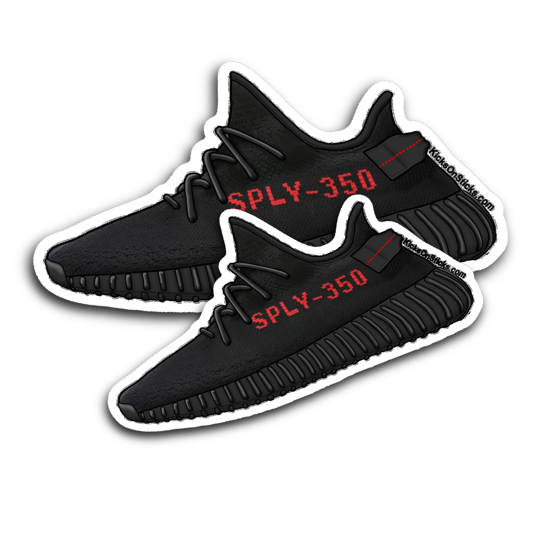 Yeezy 350 V2 "Black Red" Sneaker Sticker