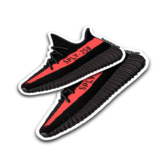Yeezy 350 V2 "Black Red Stripe" Sneaker Sticker