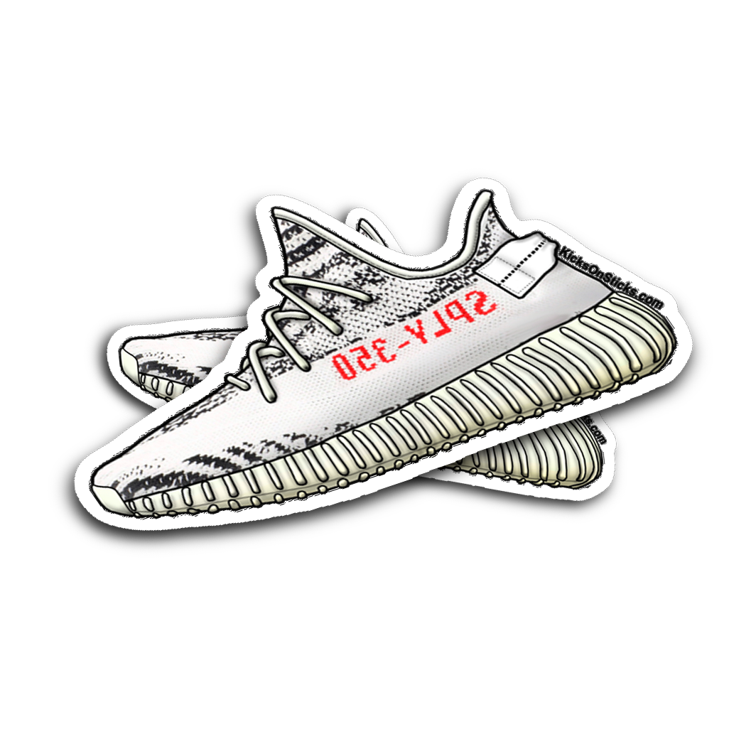 Yeezy 350 V2 "Zebra" Sneaker Sticker KicksOnSticks Yeezy 350 V2 "Zebra" Sneaker Sticker KicksOnSticks
