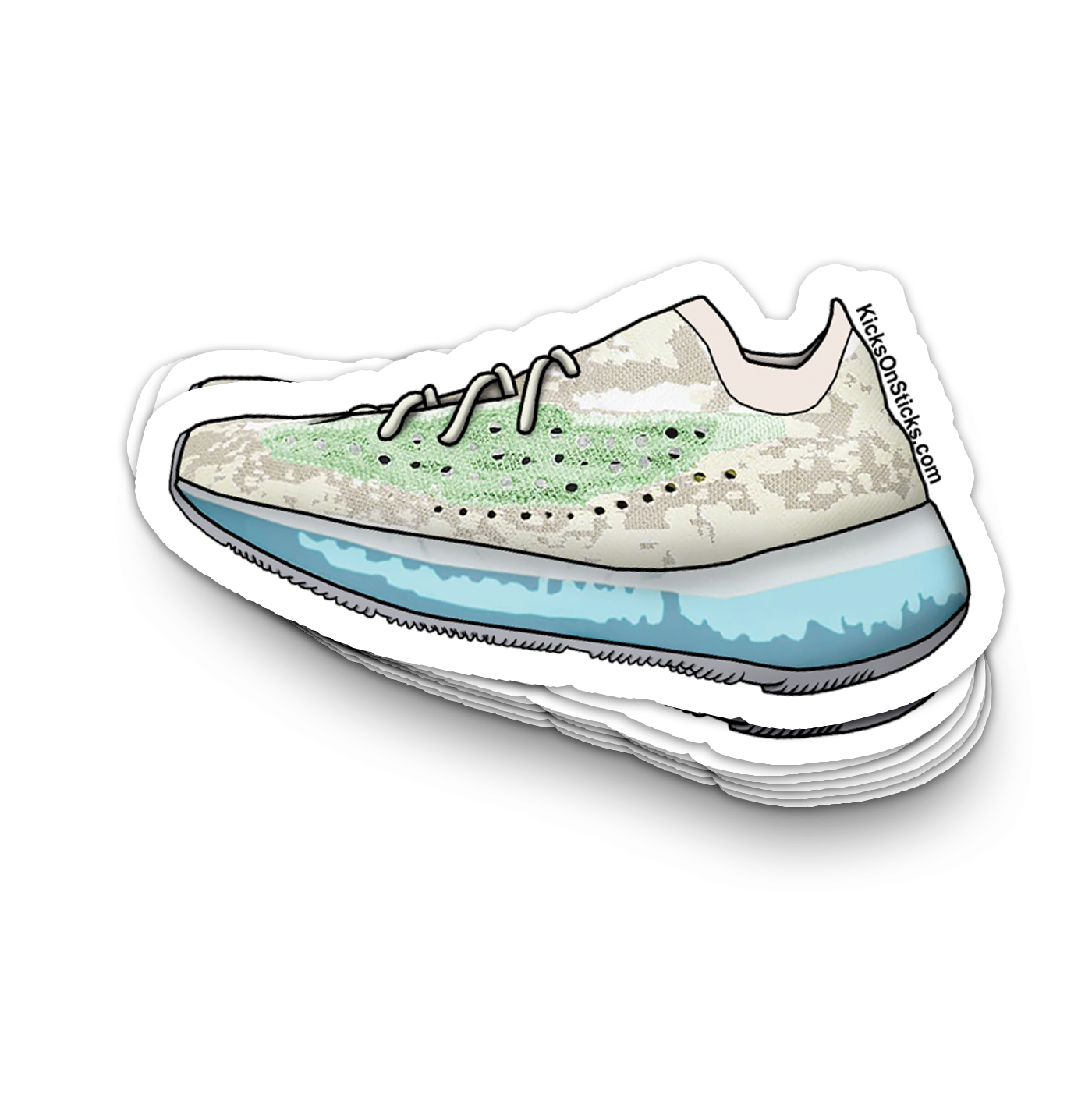 Yeezy 380 "Blue Alien" Sneaker Sticker