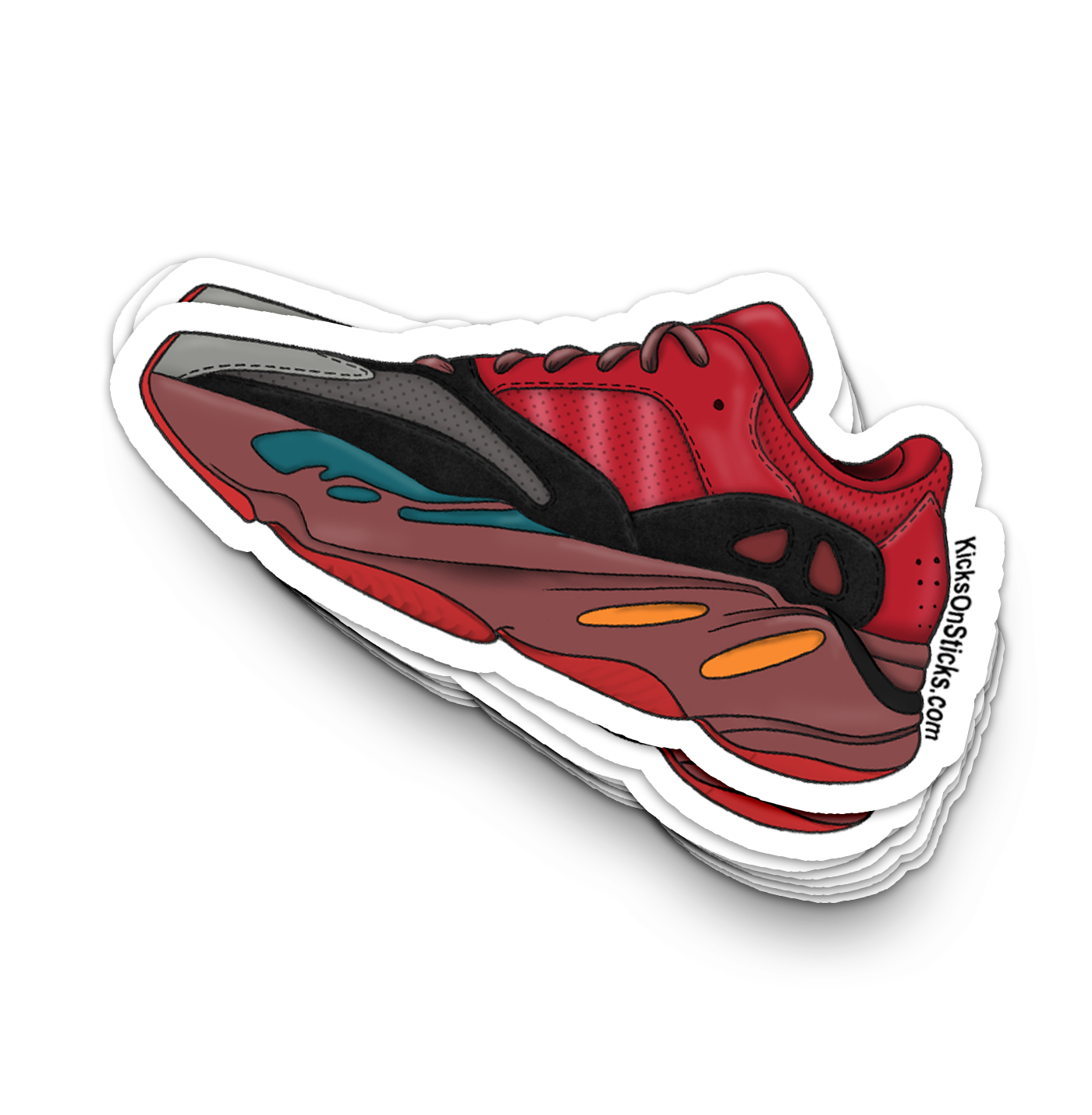 Yeezy 700 "Hi-Res Red" Sneaker Sticker