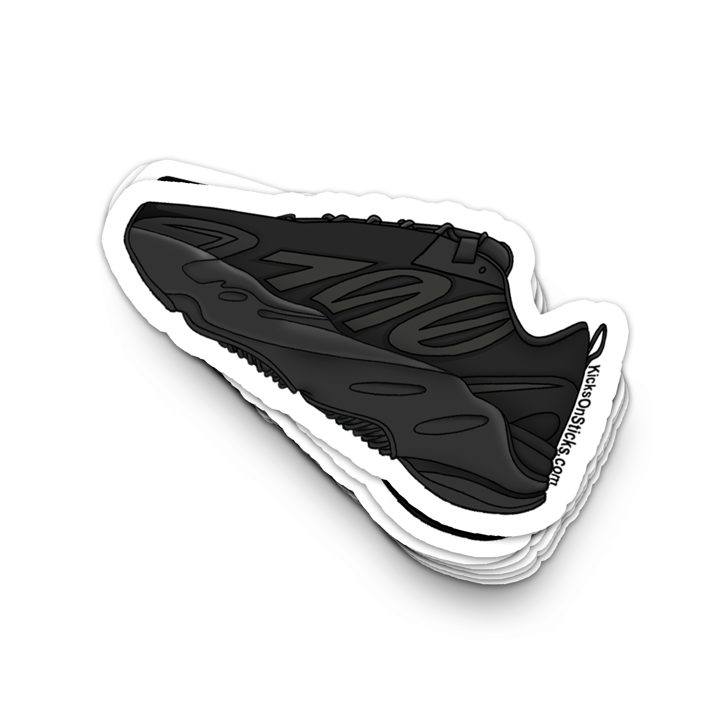 Yeezy 700 MNVN "Triple Black" Sneaker Sticker
