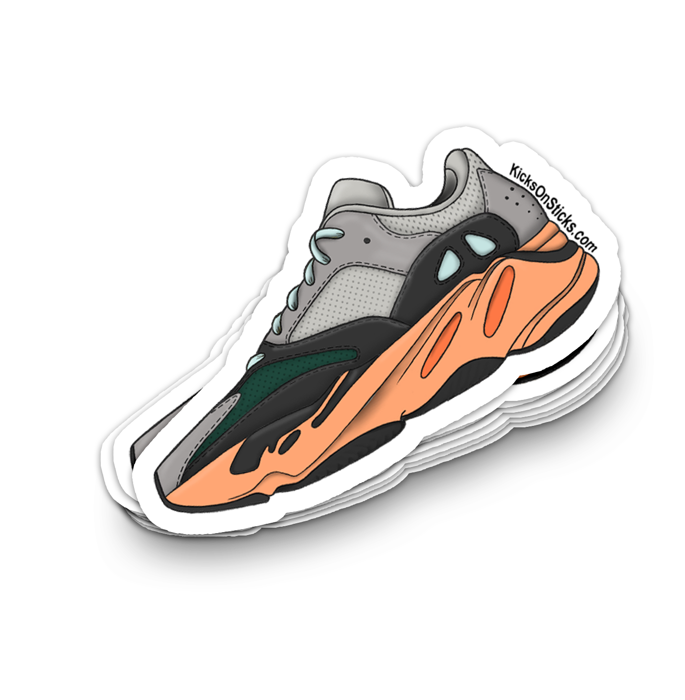 Yeezy 700 "Wash Orange" Sneaker Sticker