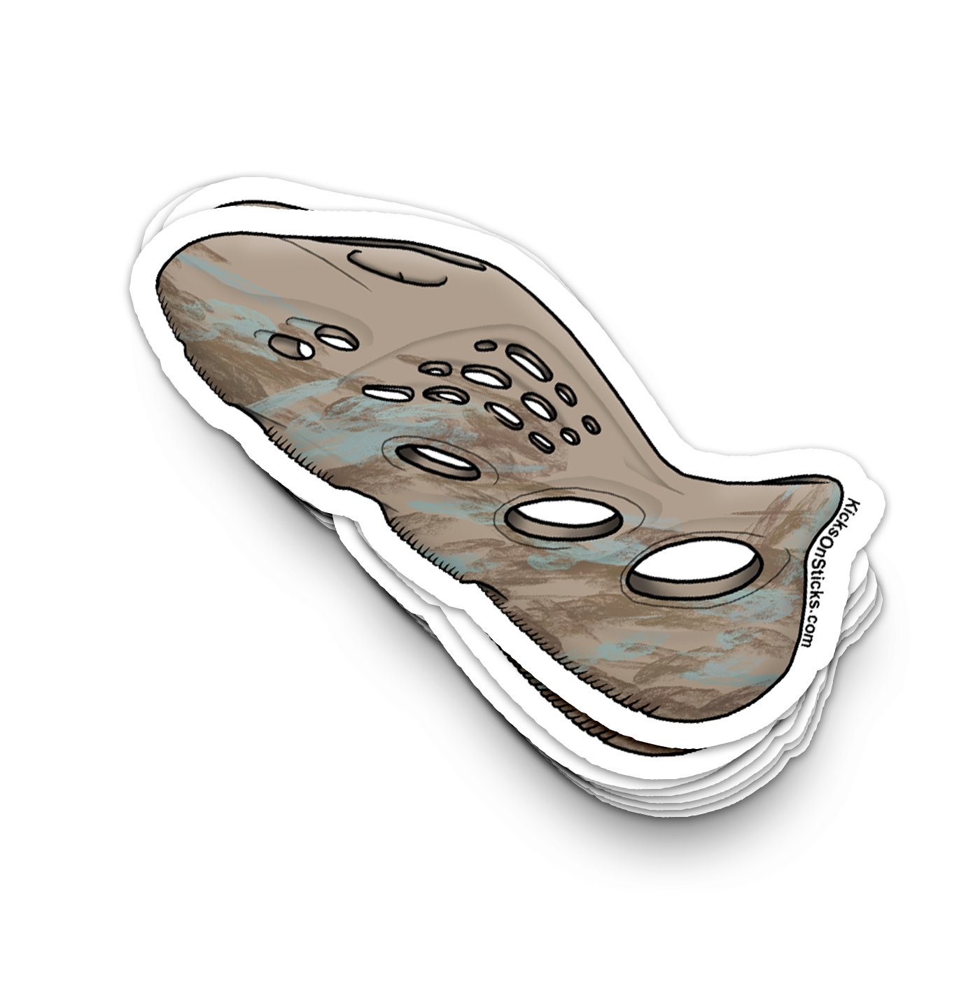 Yeezy Foam RNNR "Sand Grey" Sneaker Sticker
