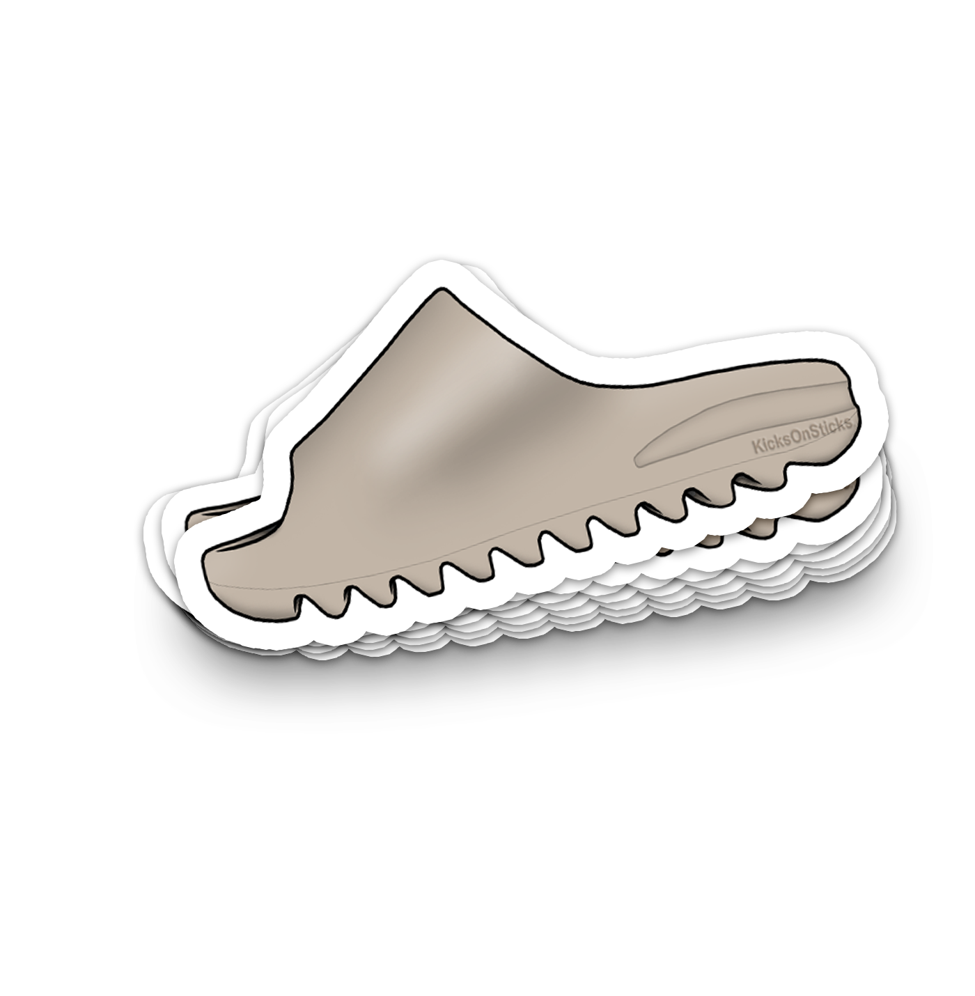 Yeezy Slide "Pure" Sneaker Sticker KicksOnSticks Yeezy Slide "Pure" Sneaker Sticker KicksOnSticks