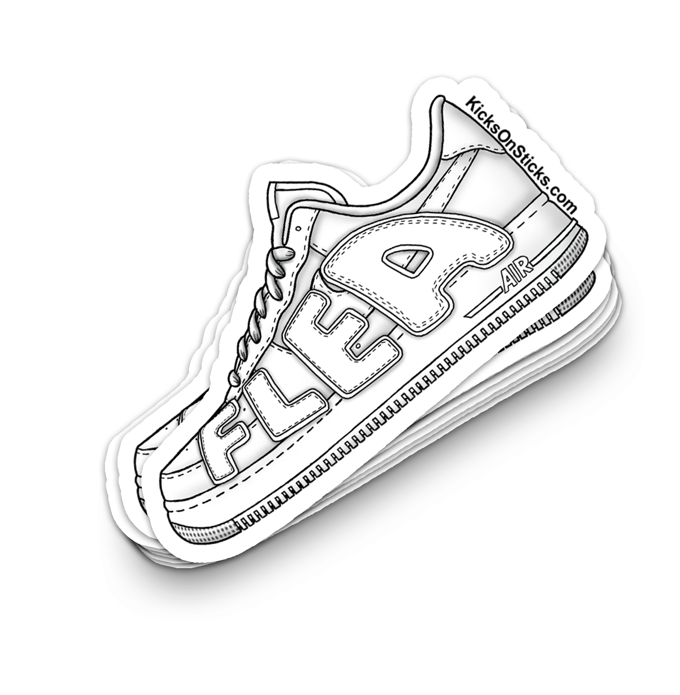 Air Force 1 Low "CPFM Flea White White" Sneaker Sticker