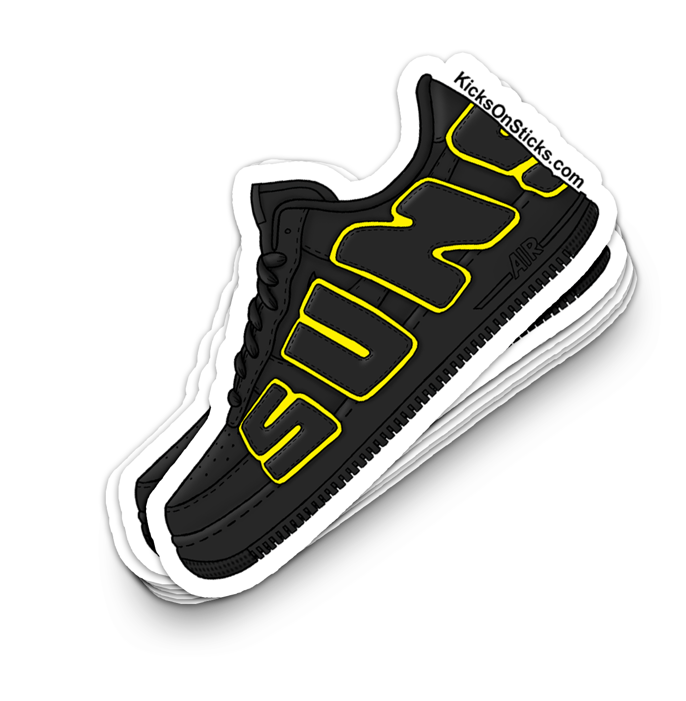 Air Force 1 Low "CPFM Sun Black Yellow" Sneaker Sticker