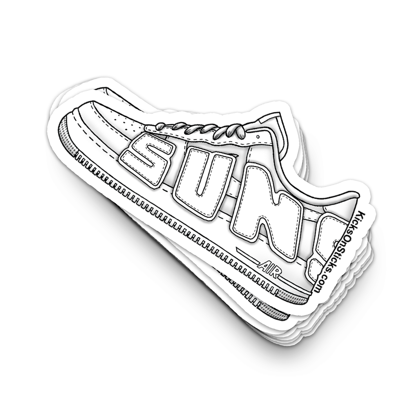 Air Force 1 Low "CPFM Sun White White" Sneaker Sticker