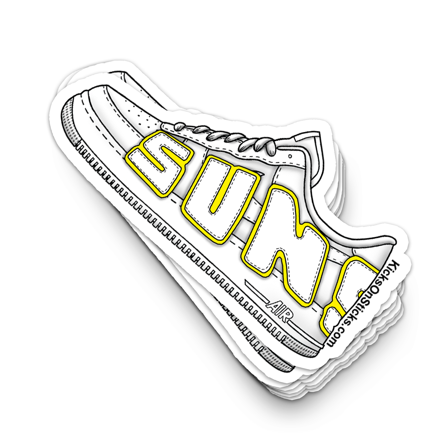 Air Force 1 Low "CPFM Sun White Yellow" Sneaker Sticker