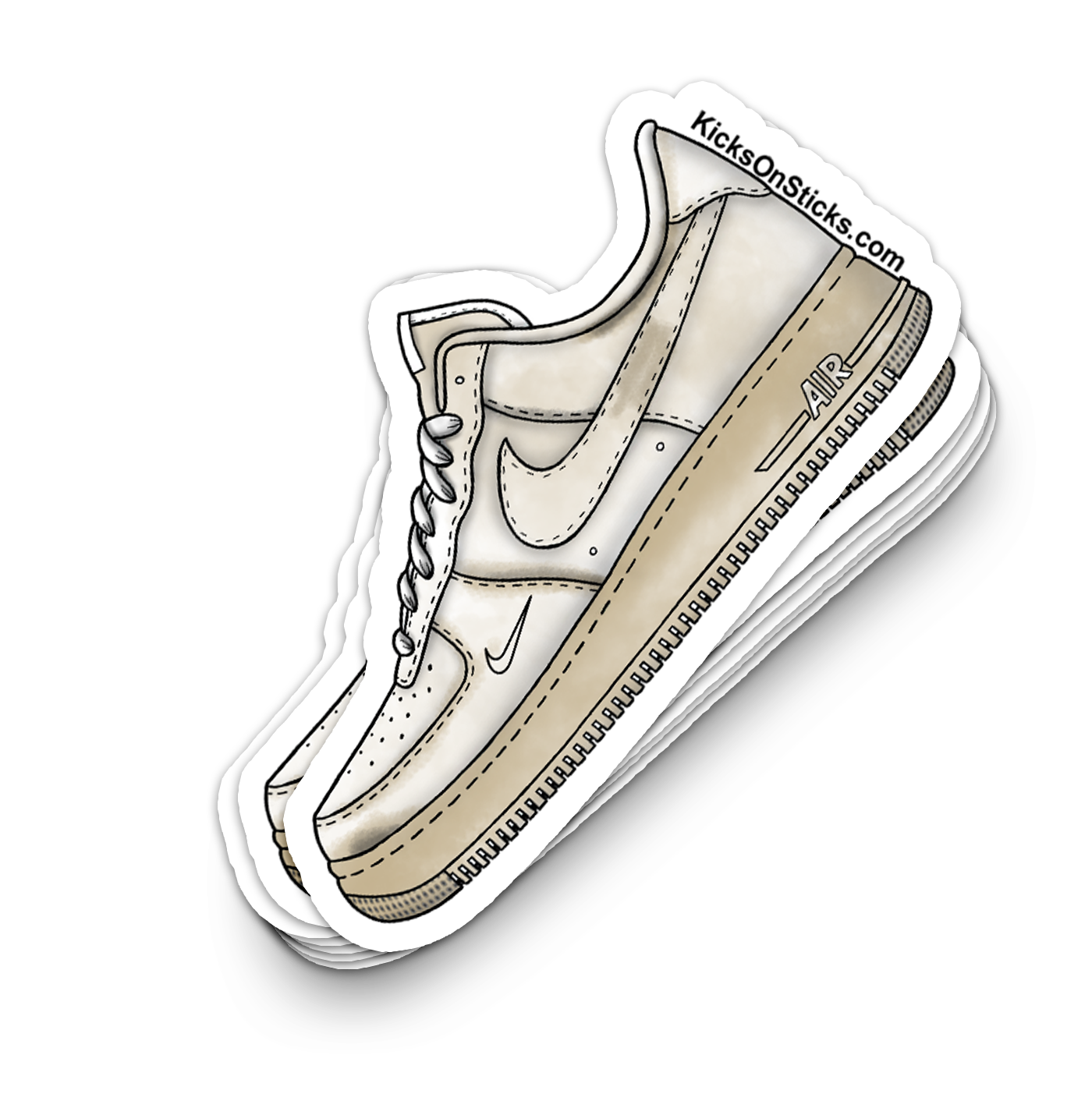 Air Force 1 Low "Dirty Triple White" Sneaker Sticker
