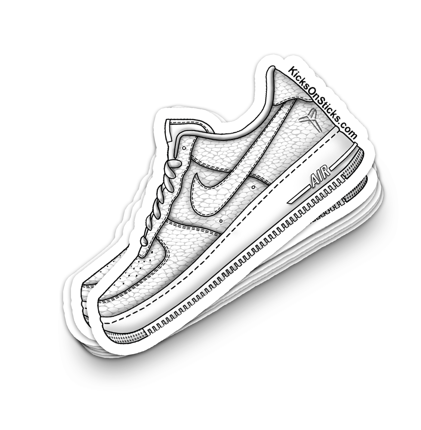 Air Force 1 Low "Kobe Snake White" Sneaker Sticker