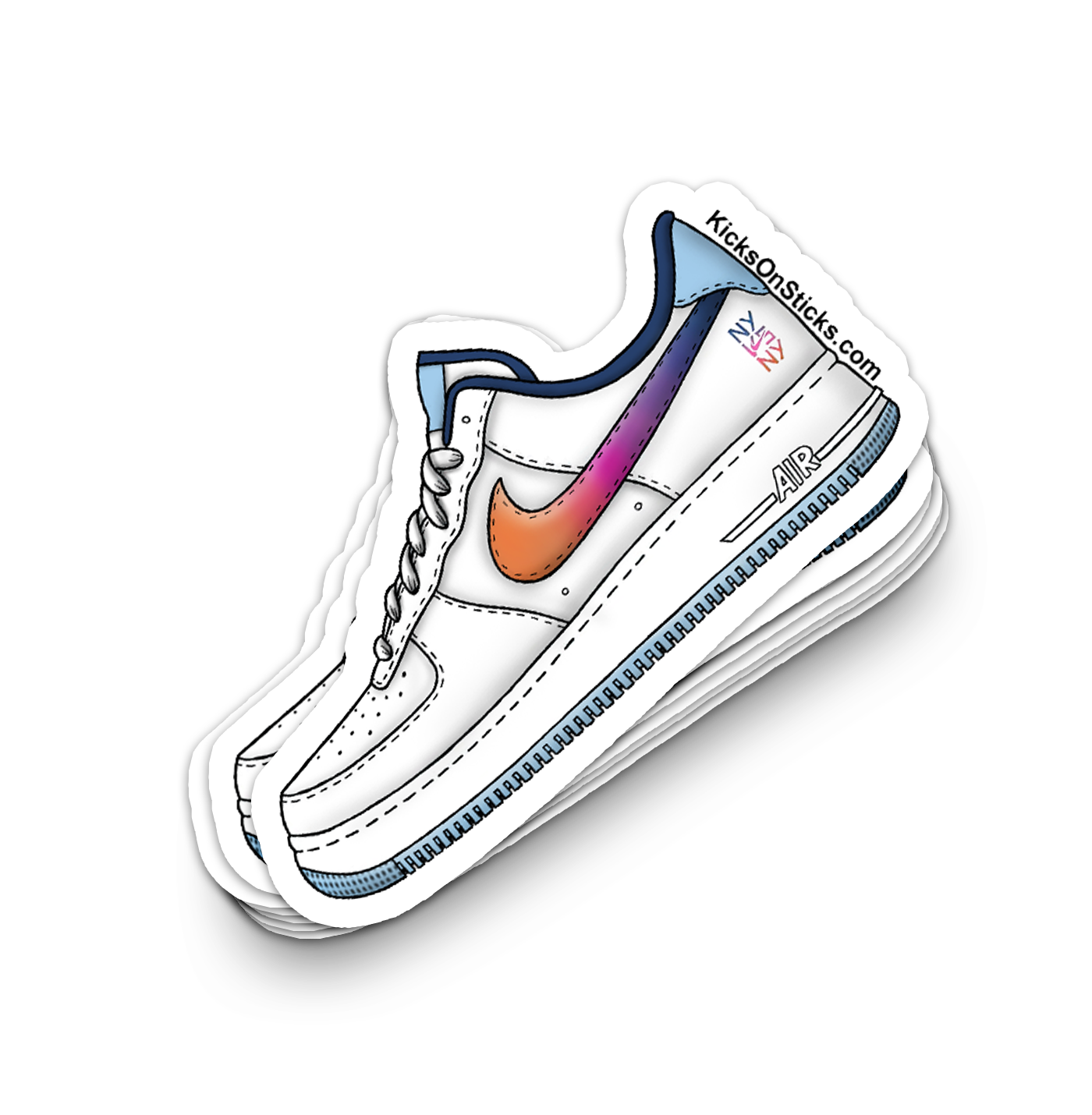 Air Force 1 Low "NY vs NY 2024" Sneaker Sticker
