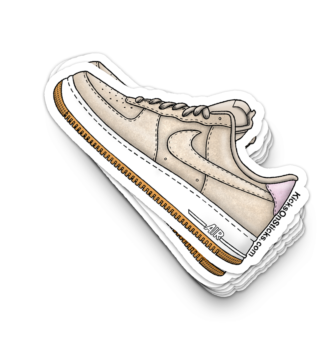 Air Force 1 Low "SB Light Orewood" Sneaker Sticker