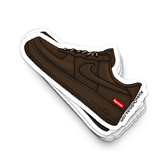 Air Force 1 Low "Supreme Brown" Sneaker Sticker