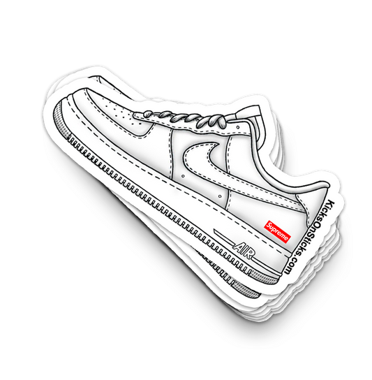 Air Force 1 Low "Supreme White" Sneaker Sticker