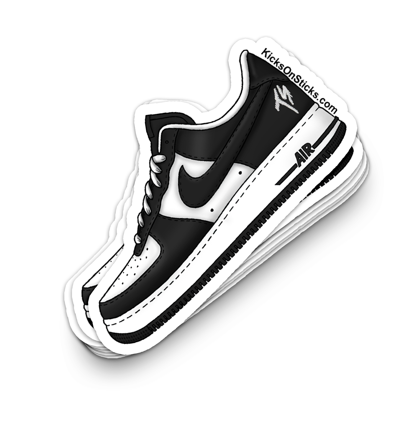 Air Force 1 Low "TS Black White" Sneaker Sticker