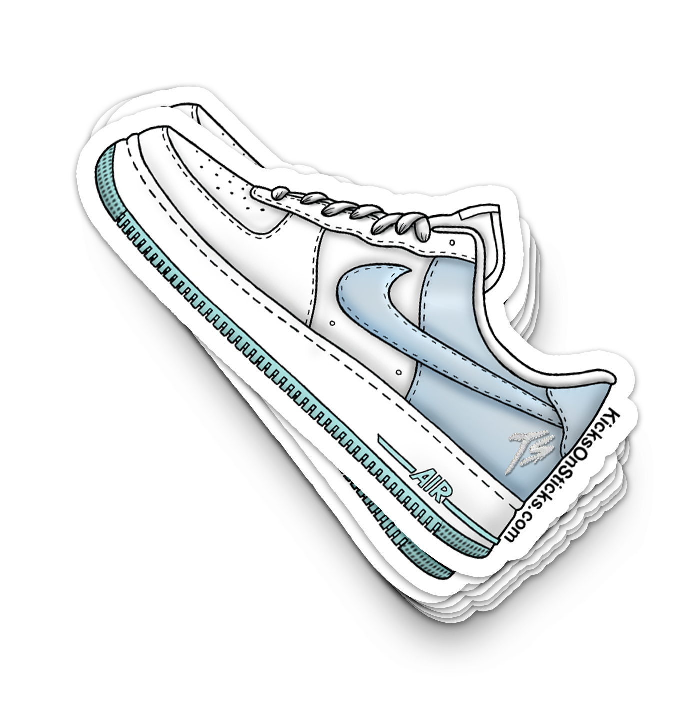 Air Force 1 Low "TS White Tortoise" Sneaker Sticker