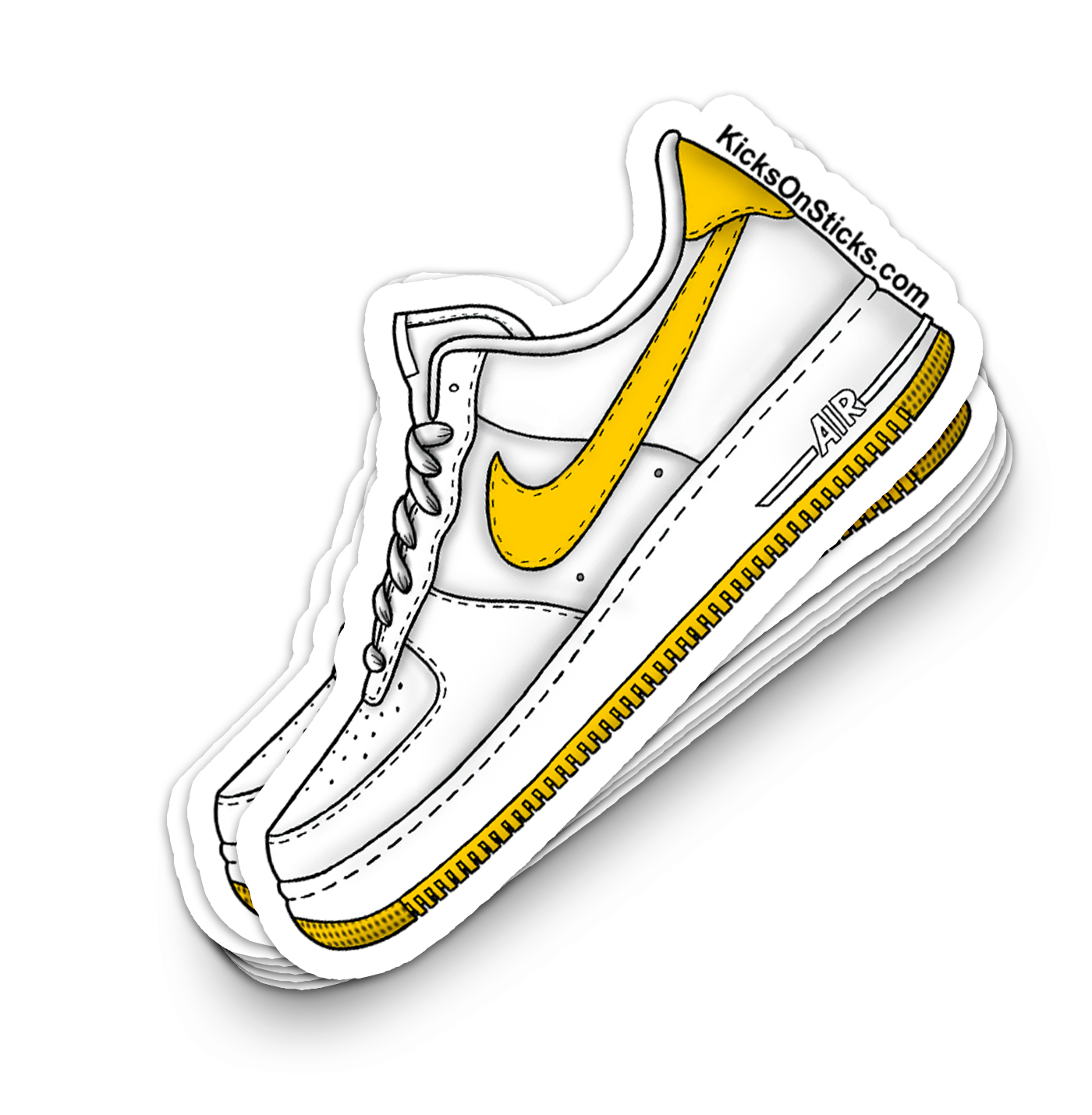 Air Force 1 Low "University Gold" Sneaker Sticker