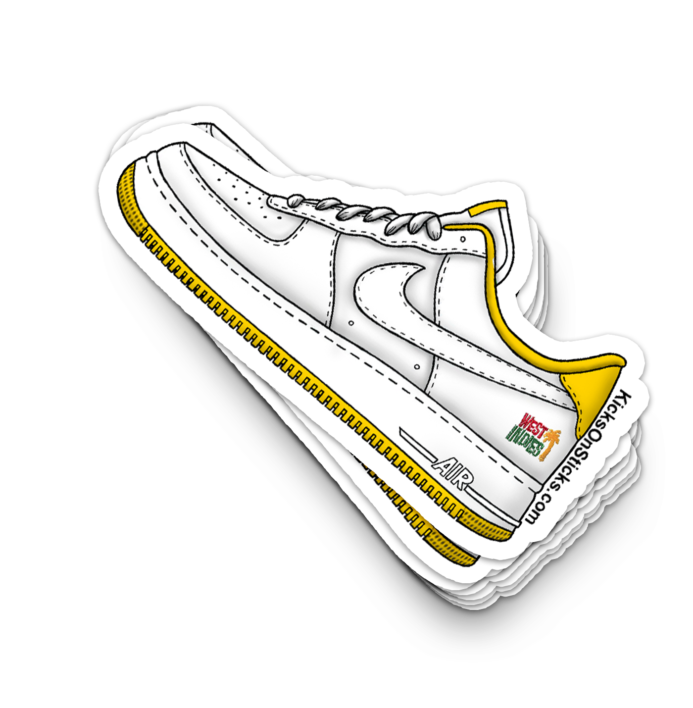 Air Force 1 Low "West Indies Yellow" Sneaker Sticker