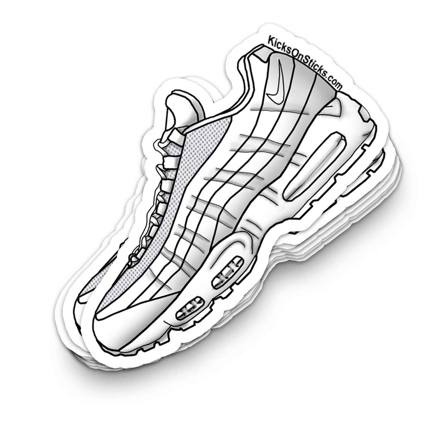 Air Max 95 "Triple White" Sneaker Sticker