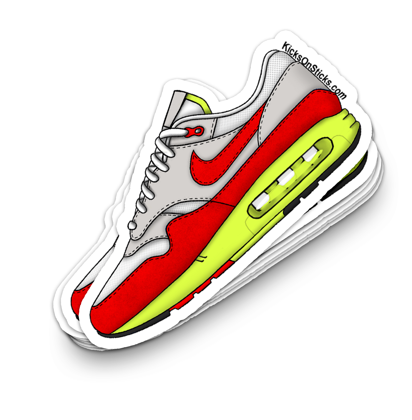 Air Max 1 "Big Bubble Red AMD 14" Sneaker Sticker