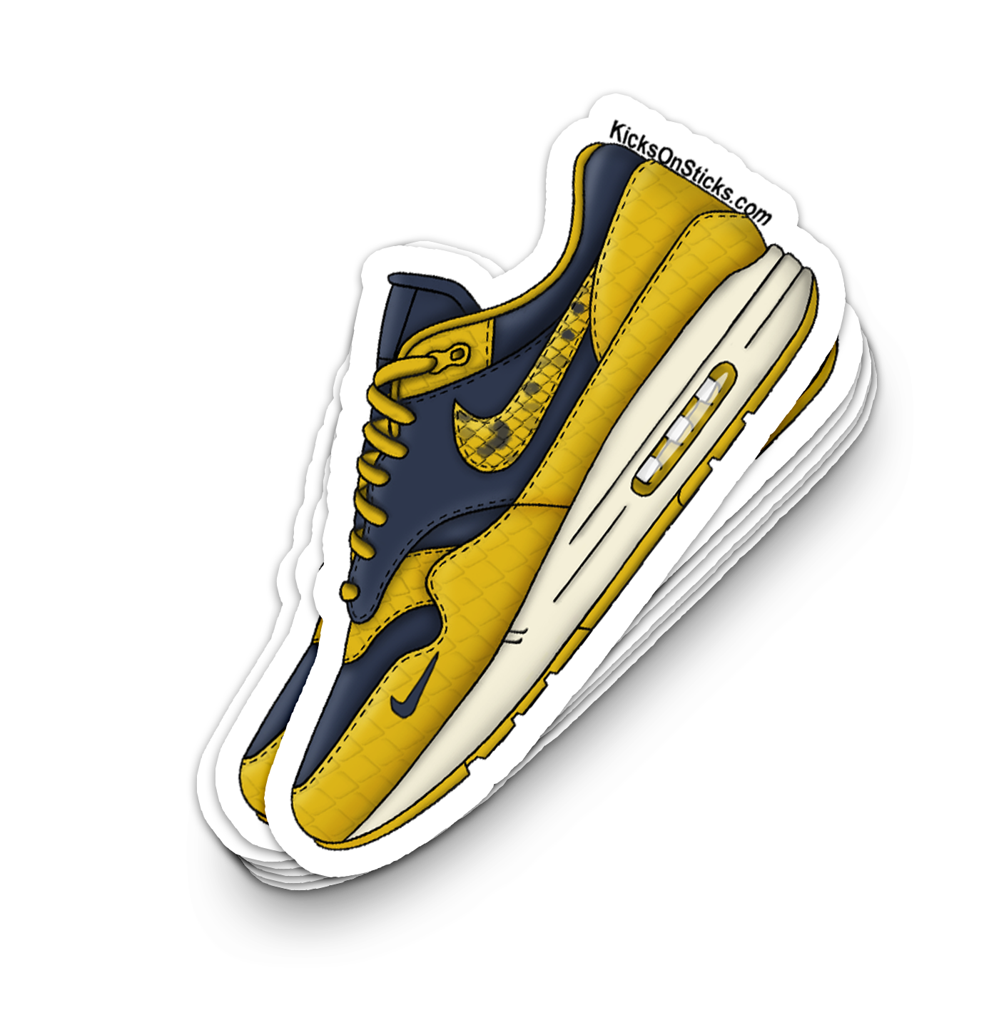 Air Max 1 "Michigan Head to Head" Sneaker Sticker
