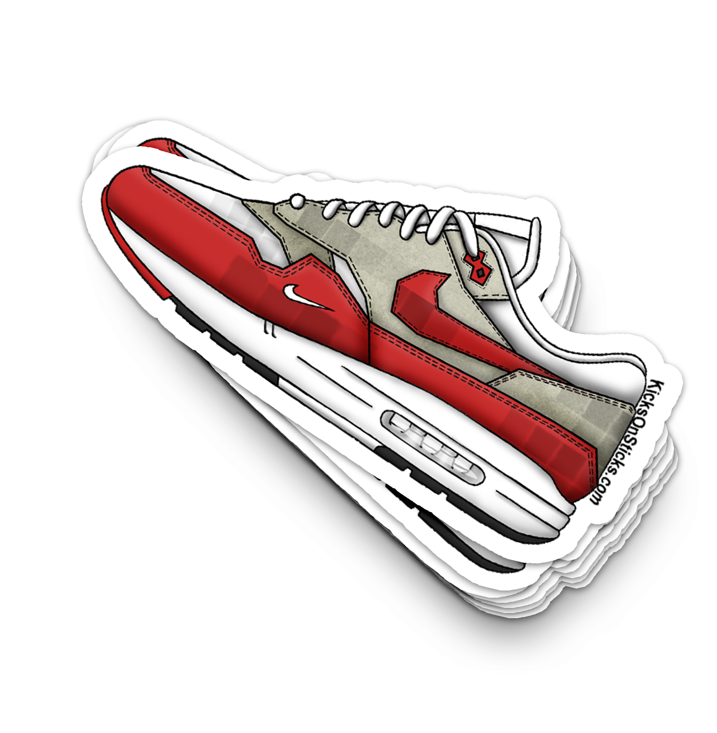 Air Max 1 "Poly OG Red" Sneaker Sticker