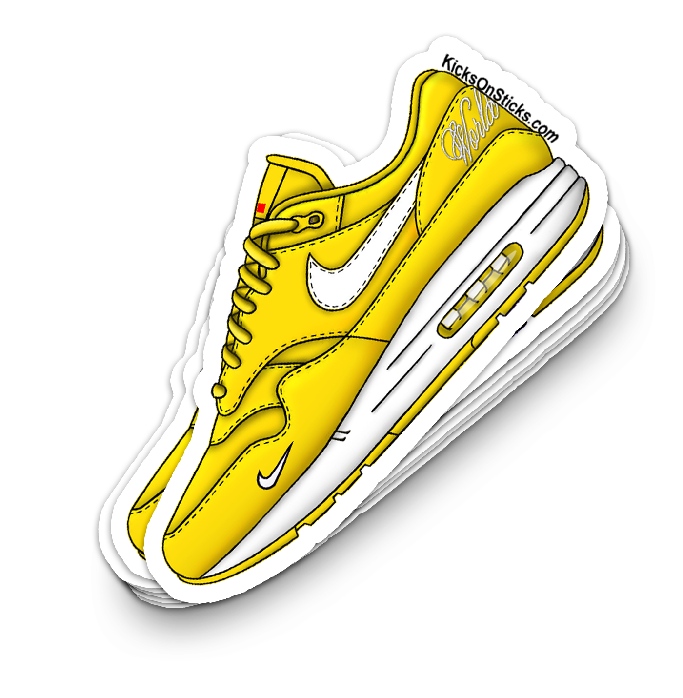 Air Max 1 "Supreme 2025 Yellow" Sneaker Sticker