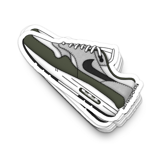 Air Max 1 "White Black Medium Olive" Sneaker Sticker