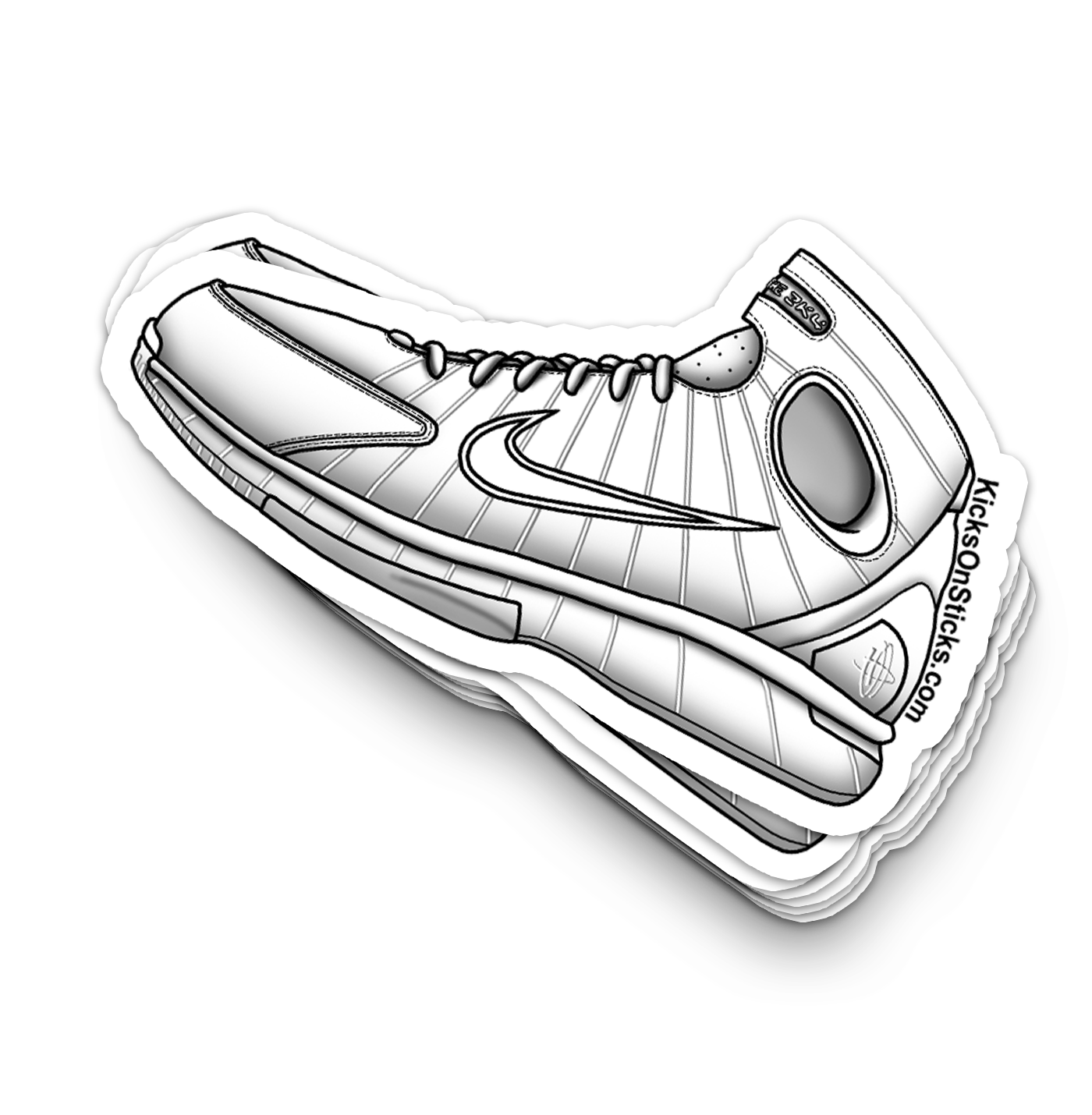 Air Zoom Huarache 2K4 "Kobe Fade to Black" Sneaker Sticker