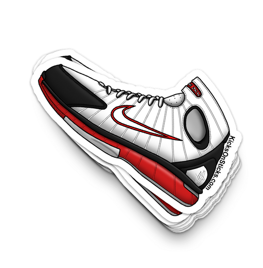 Air Zoom Huarache 2K4 "White Varsity Red" Sneaker Sticker