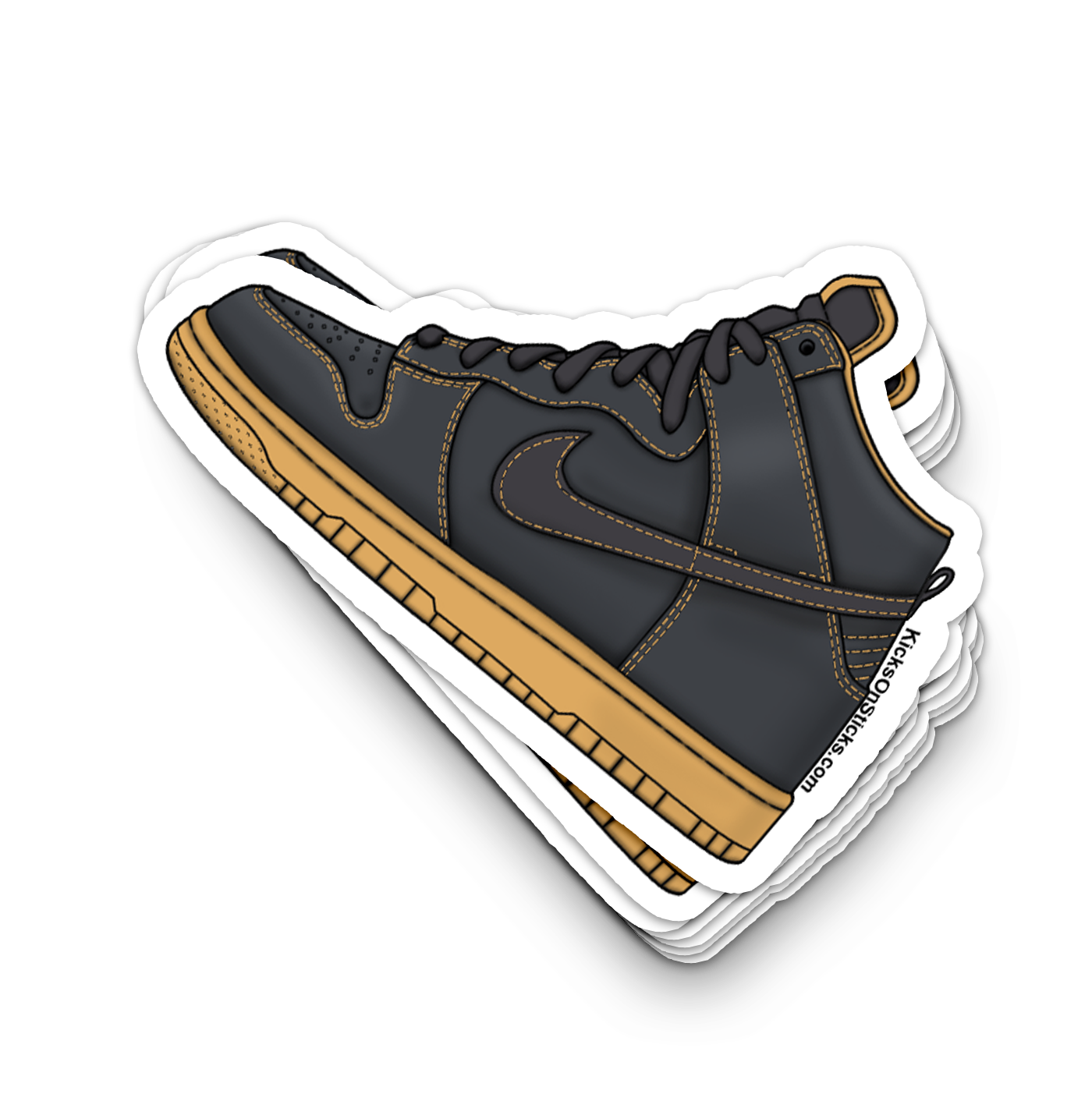SB Dunk High "Black Straw Anthracite" Sneaker Sticker