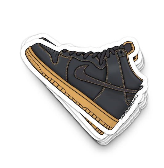 SB Dunk High "Black Straw Anthracite" Sneaker Sticker