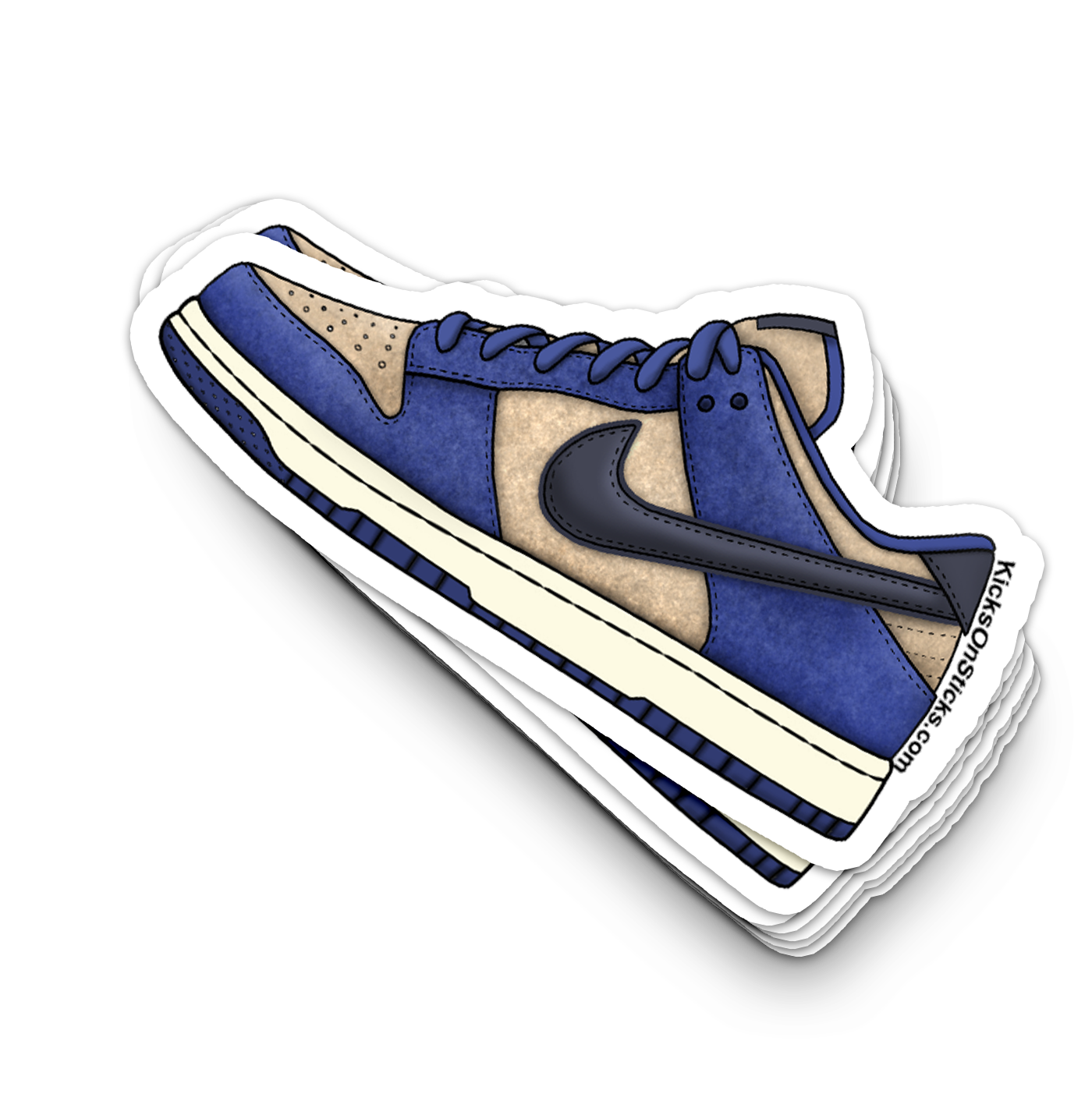 Dunk Low "Blue Suede" Sneaker Sticker