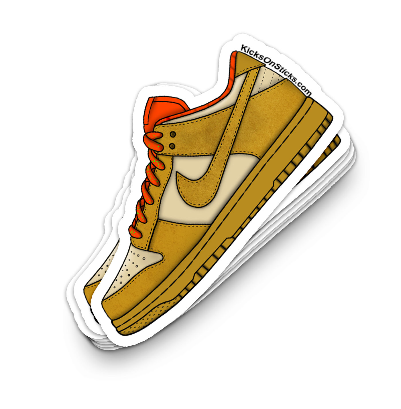 Dunk Low "Bronzine Sesame Picante Red" Sneaker Sticker