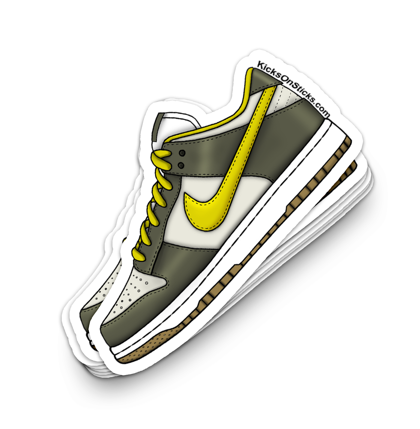 Dunk Low "Cargo Jade Sulfur" Sneaker Sticker